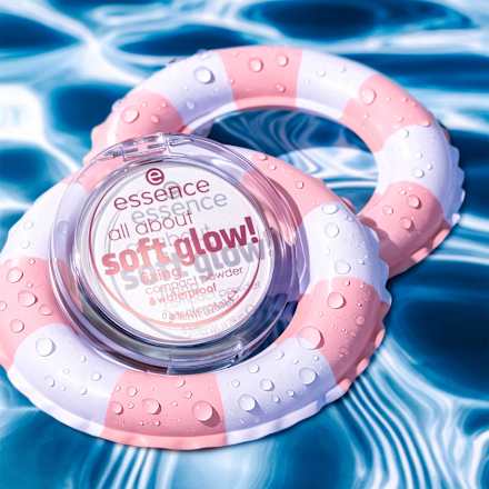 Vodoodporni kompaktni puder za fiksiranje All About Soft Glow! essence
