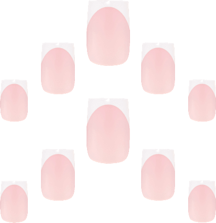 Künstliche Nägel Salon French 164 Set Elegant Touch