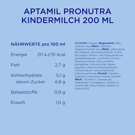 Kindermilch Pronutra ab 1 Jahr Aptamil