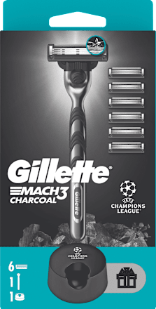 Mach3 Charcoal holicí strojek + 6 náhradních hlavic Gillette