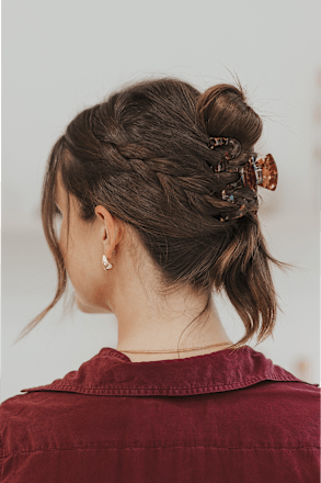 Haarklammer gewellt, Braun Langhaarmädchen