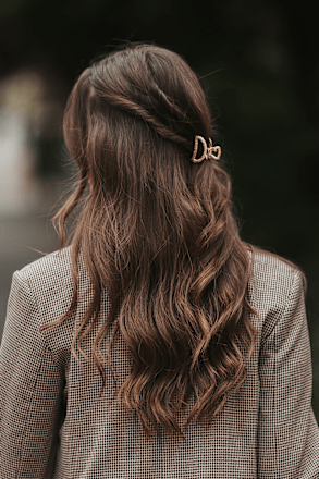 Haarklammer, Gold-Optik Langhaarmädchen