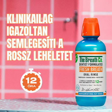 Friss Lehelet szájvíz, alkoholmentes, Jeges Mentol íz The Breath Co