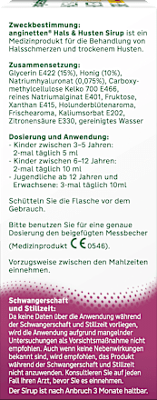 Hals + Husten Sirup anginetten
