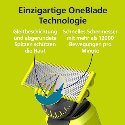 Rasierklingen, OneBlade QP440/50 (3+1 Gratis) PHILIPS OneBlade