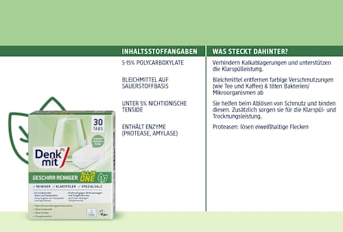 Pastiglie per lavastoviglie ALL IN ONE Denkmit