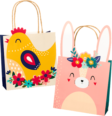 Geschenktasche Ostern Hase/Henne, midi Profissimo