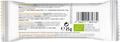 Riegel Müsli mit Hafer & Haselnüssen ab 3 Jahren  MOGLi