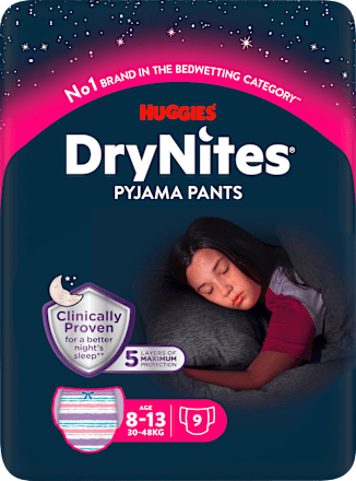 Pyjama Pants Mädchen 8-13 Jahre HUGGIES DryNites