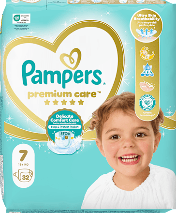 Plenice velikost 7 (15+ kg) Pampers Premium Care