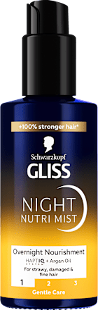 sprej na vlasy Night Nutri Mist Schwarzkopf GLISS