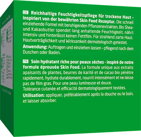 Körperbutter Skin Food im Glastiegel WELEDA