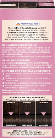 barva na vlasy Intensiv Tönung, 3.0 tmavě hnědá réell‘e