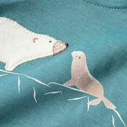 Set mit Langarmshirt & Hose aus Velours, blau + beige, Gr. 68 ALANA