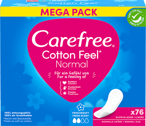 Slipeinlagen Cotton Feel Normal Frischeduft Megapack Carefree