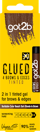 GLUED TINTED 2in1 braon gel za obrve i pramenove oko linije kose got2b