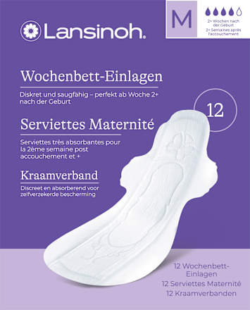Einlagen für das Wochenbett 2+ Wochen nach der Geburt Lansinoh