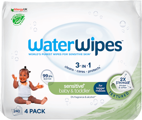 Detské vlhčené utierky sensitive Baby & Toddler 3-in-1 4x60 WaterWipes