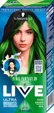FINAL FANTASY XIV ULTRA BRIGHTS boja za kosu - 024 VIVID GREEN Schwarzkopf LIVE