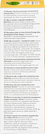 Masszázsolaj Aroma Energie, bio mandarinnal és bio cédrussal alverde NATURKOSMETIK