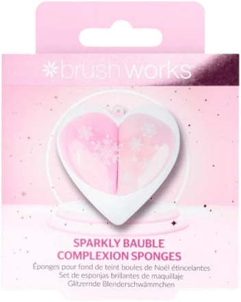 Set de bureți pentru machiaj în formă de inimă brush works