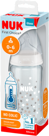 Babyflasche aus Glas First Choice+ weiß 0-6 Monate 240 ml NUK