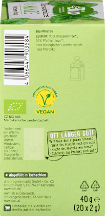 Bylinný čaj marocká mäta dmBio