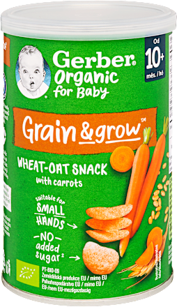 Bio búza-zab snack répával Gerber Organic