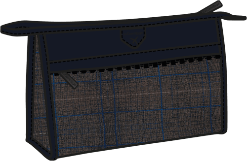 Moška toaletna torbica – sivo-modra Camomilla