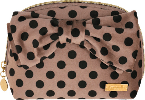 Toaletna torbica – rjava s pikami Camomilla