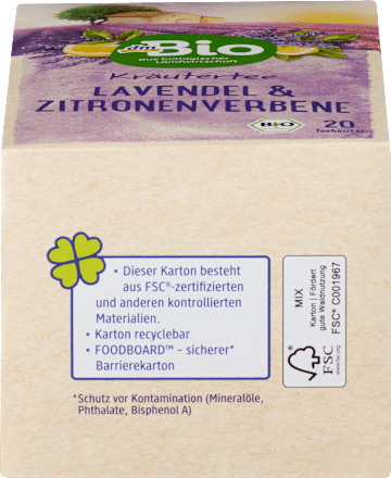 Kräutertee Lavendel & Zitronenverbene dmBio