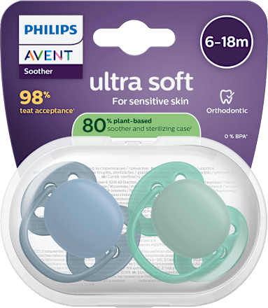 Duda varalica ultra soft, 6 – 18 mj. – zelena i plava PHILIPS AVENT