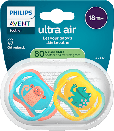 Duda varalica za dječake ultra air, 18+ mj. – majmun i žaba PHILIPS AVENT