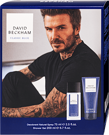 Classic blue férfi tusfürdő és deo natural spray ajándékcsomag DAVID BECKHAM