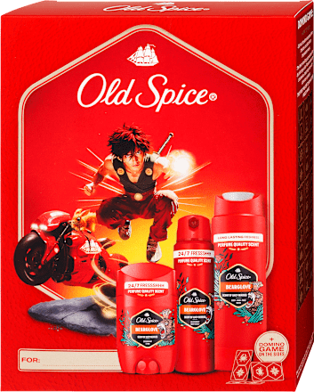 Deo spray, deo stift és tusfürdő ajándékcsomag Old Spice