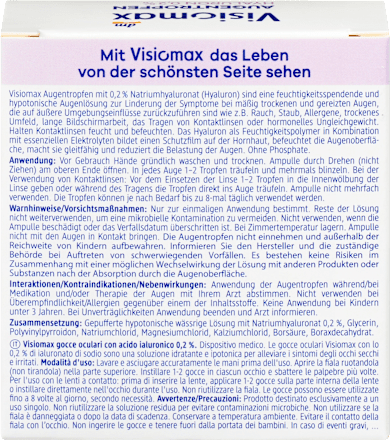 Augentropfen mit Hyaluron VISIOMAX