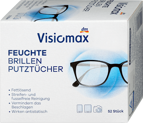 vlhčené ubrousky na čištění brýlí visiomax