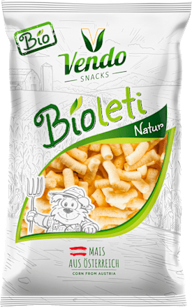 Knabbergebäck Bioleti Natur Vendo SNACKS