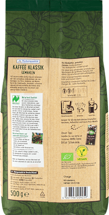 Kaffee Klassik Gemahlen dmBio