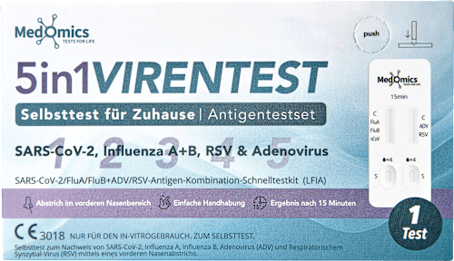 Selbsttest 5in1 Kombi Viren Medomics