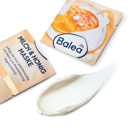 Obnovitvena maska za obraz z mlekom in akacijevim medom (2 × 8 ml) Balea