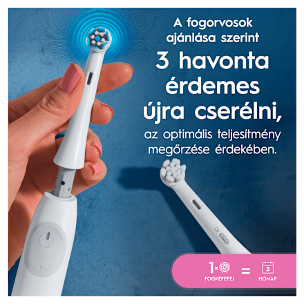 Pótfej iO elektromos fogkeféhez, GentleCare fehér színben Oral-B