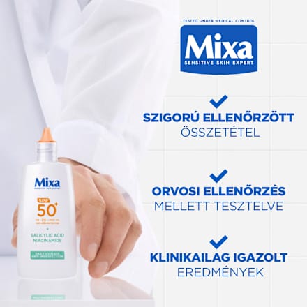UV fluid bőrhibák ellen SPF 50+ Mixa