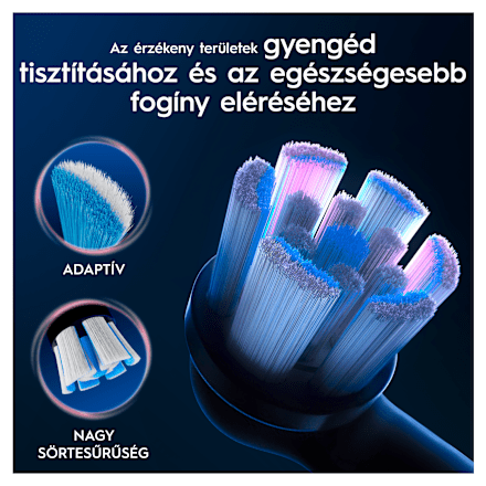 Pótfej iO elektromos fogkeféhez, GentleCare fekete színben Oral-B