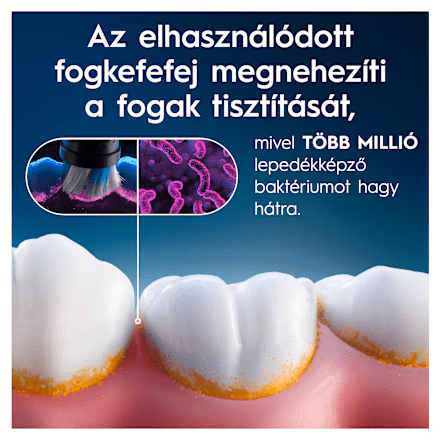 Pótfej iO elektromos fogkeféhez, GentleCare fekete színben Oral-B