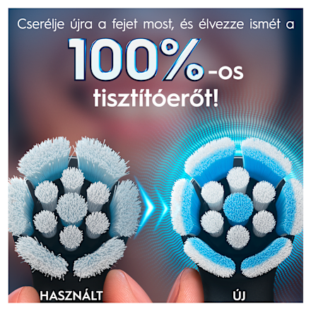 Pótfej iO elektromos fogkeféhez, GentleCare fekete színben Oral-B