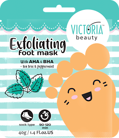 exfoliační maska na nohy tea tree & peppermint Victoria Beauty