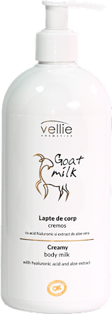 Loțiune de corp cremoasă Goat's Milk Vellie