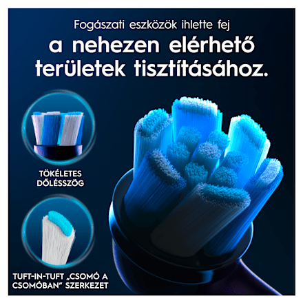 Pótfej iO elektromos fogkeféhez, fekete Ultimate Clean Oral-B