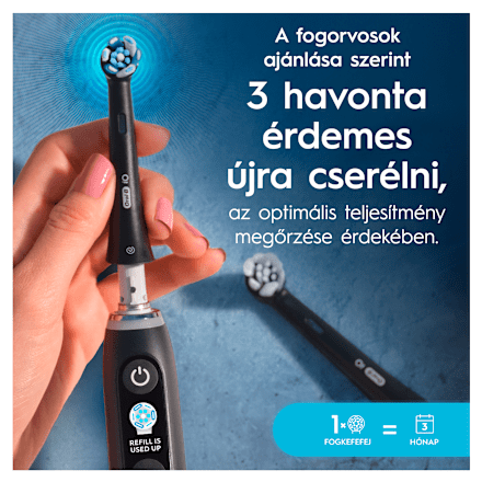 Pótfej iO elektromos fogkeféhez, fekete Ultimate Clean Oral-B